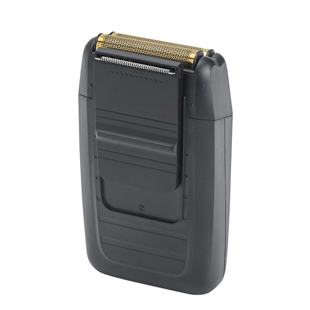 Gamma Absolute Zero shaver with gold-plated titanium plate, forged blades, and integrated trimmer